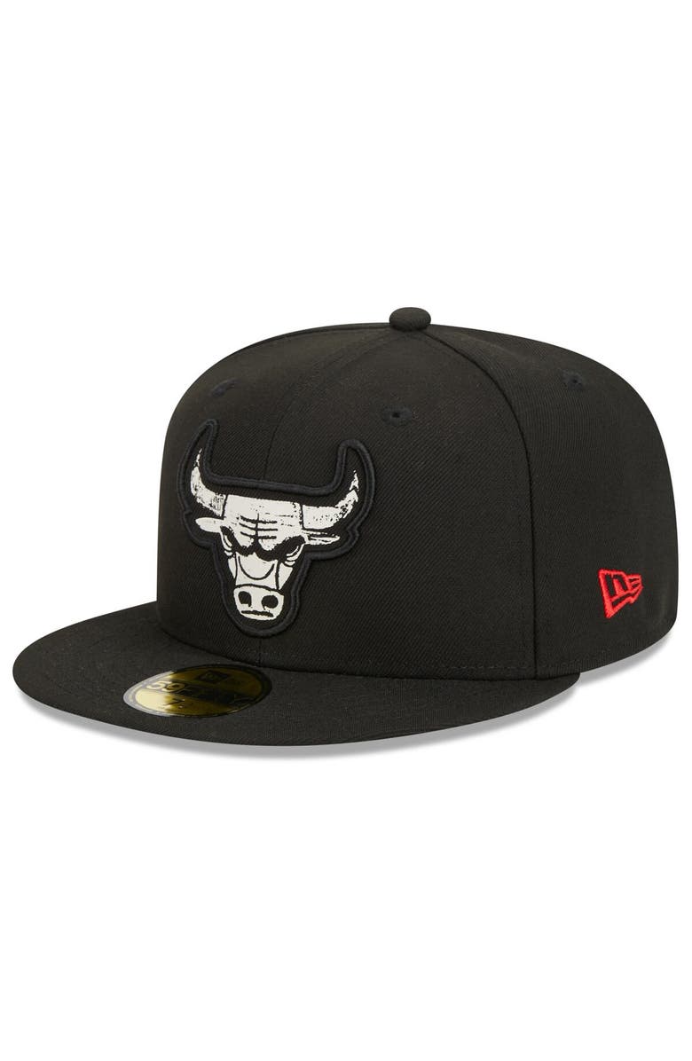 New Era Men's New Era  Black Chicago Bulls 2023/24 City Edition Alternate 59FIFTY Fitted Hat, Alternate, color, 
