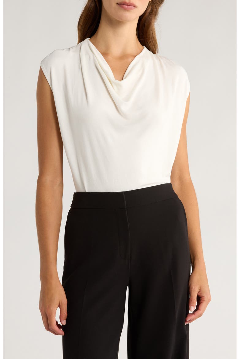 Cowl Neck Sleeveless Top, Main, color, GESSO