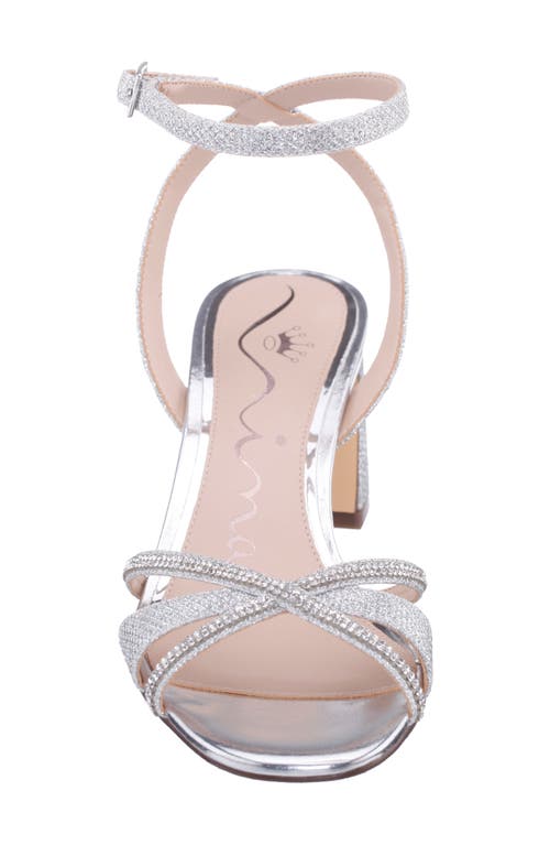 Nina Bracha Ankle Strap Sandal In Silver