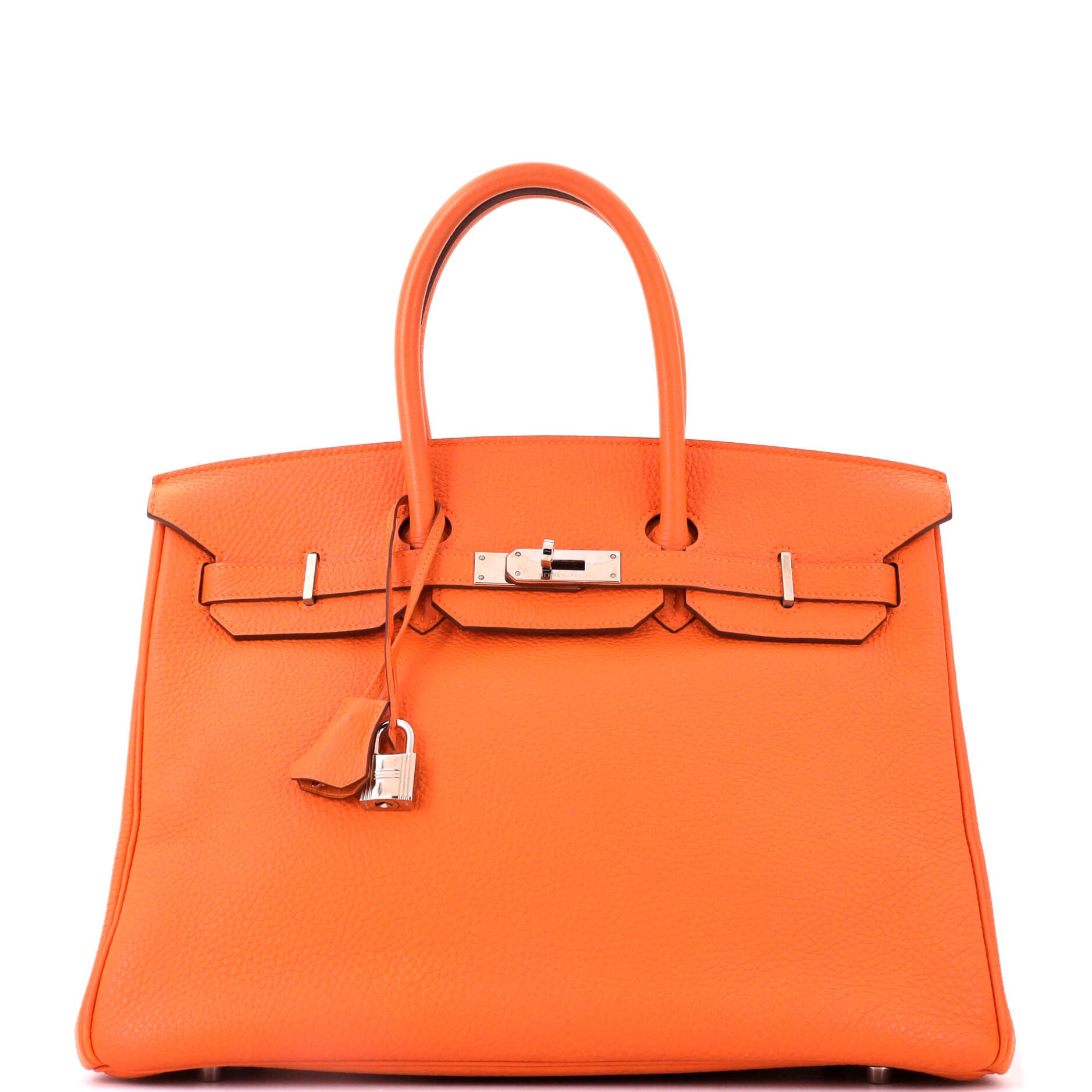 Birkin Handbag Orange Togo with Palladium Hardware 35, Main, color, Orange