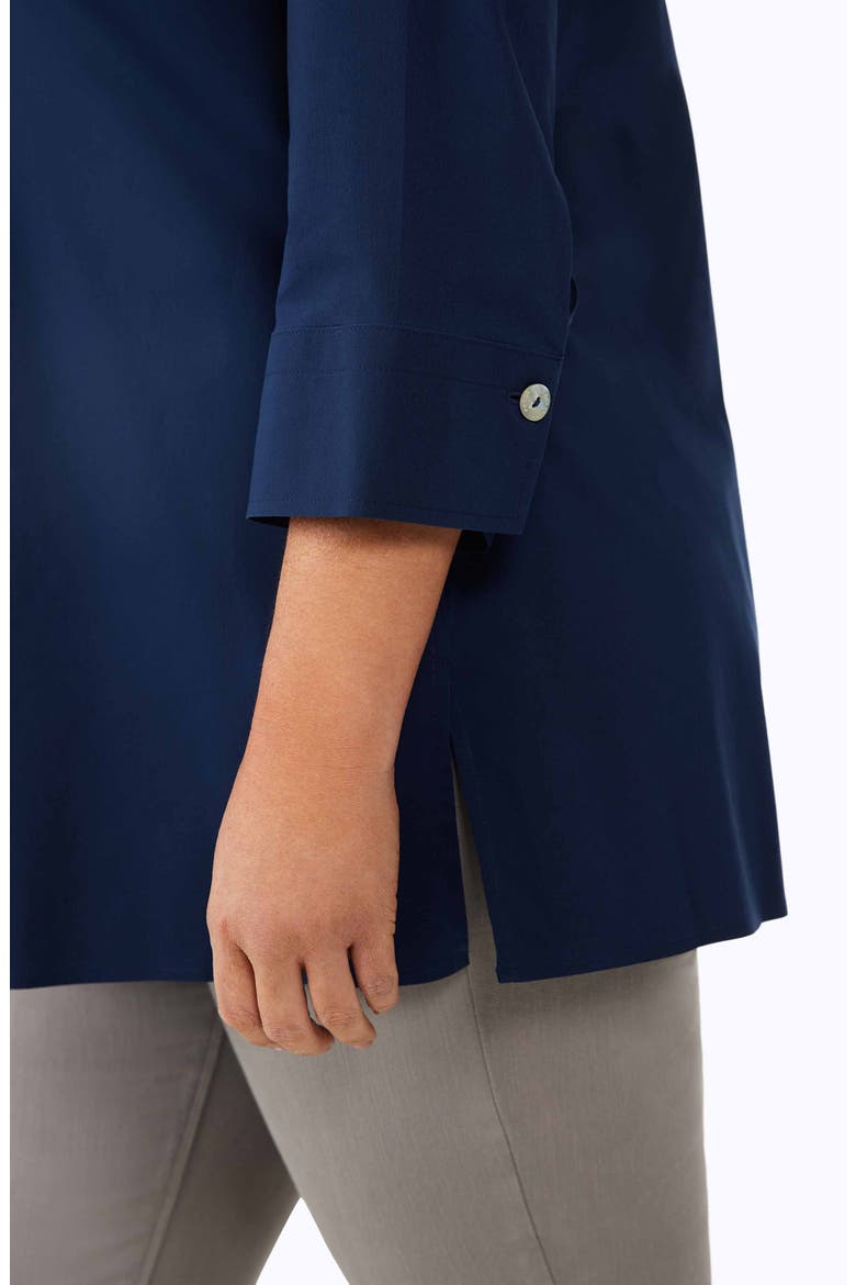 Pamela Non-Iron Stretch Tunic Blouse, Alternate, color, NAVY