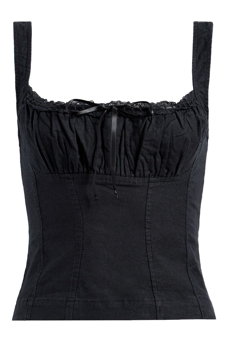 Prairie Linen Blend Camisole, Alternate, color, BLACK