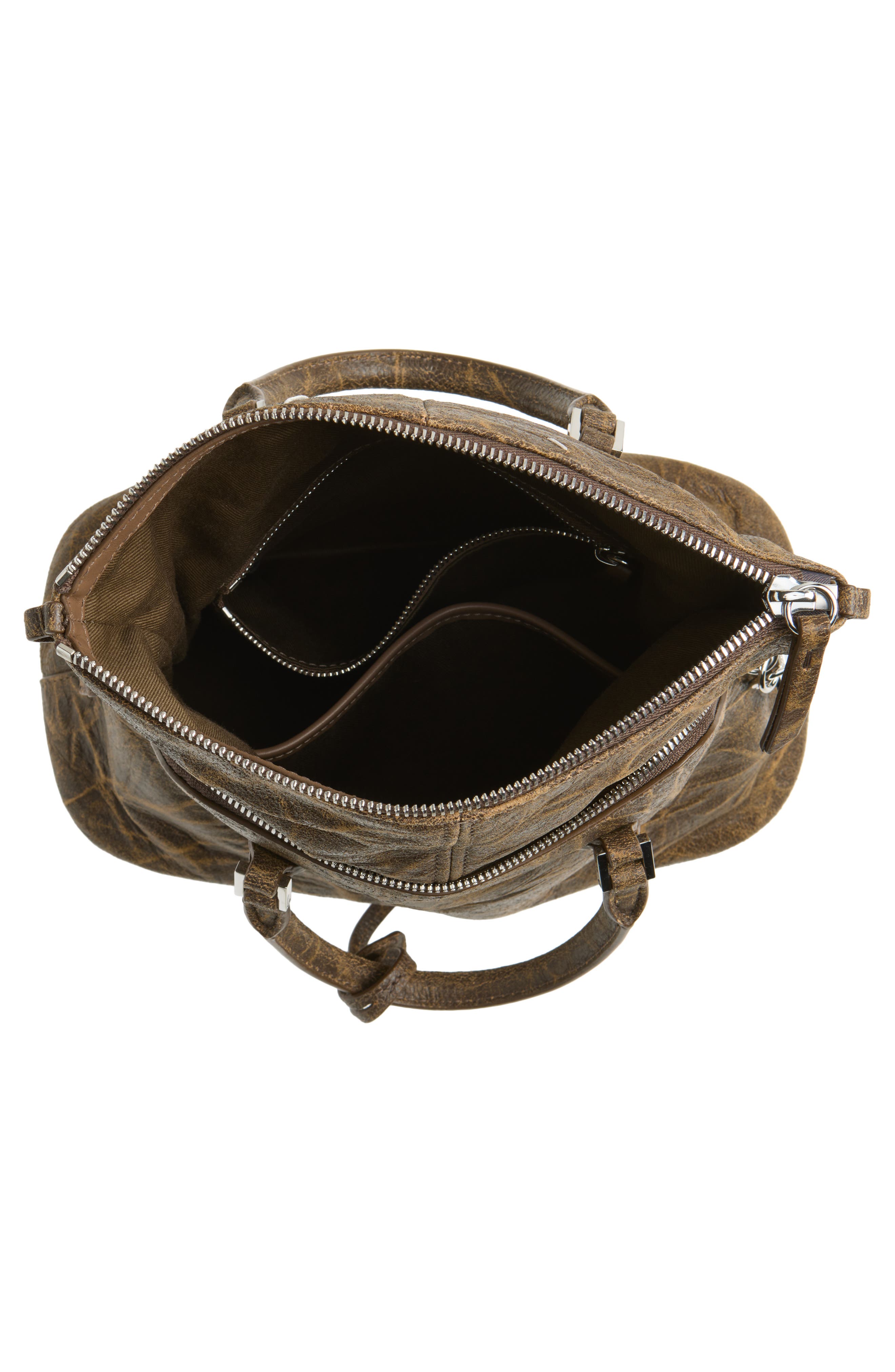 5AC Soft Mini Leather Crossbody Bag, Alternate, color, BROWN