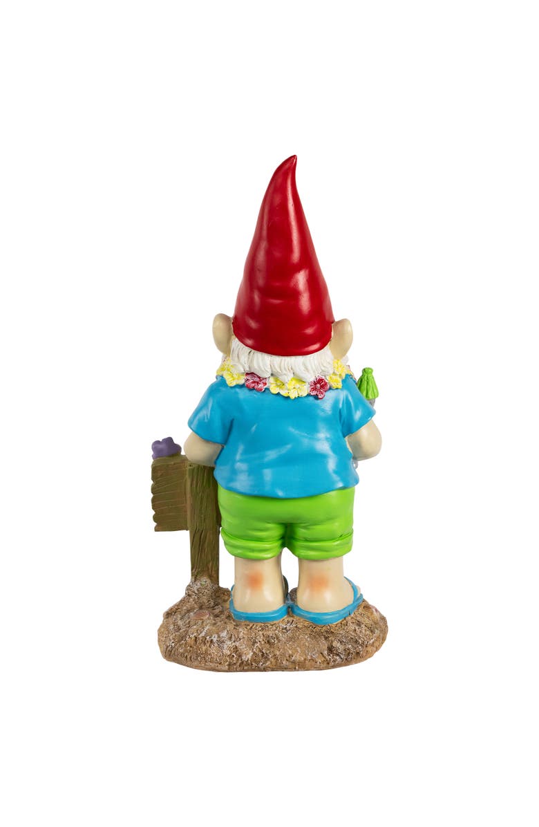 Northlight 16" Summer Time "Welcome" Gnome Outdoor Garden Statue, Alternate, color, Red