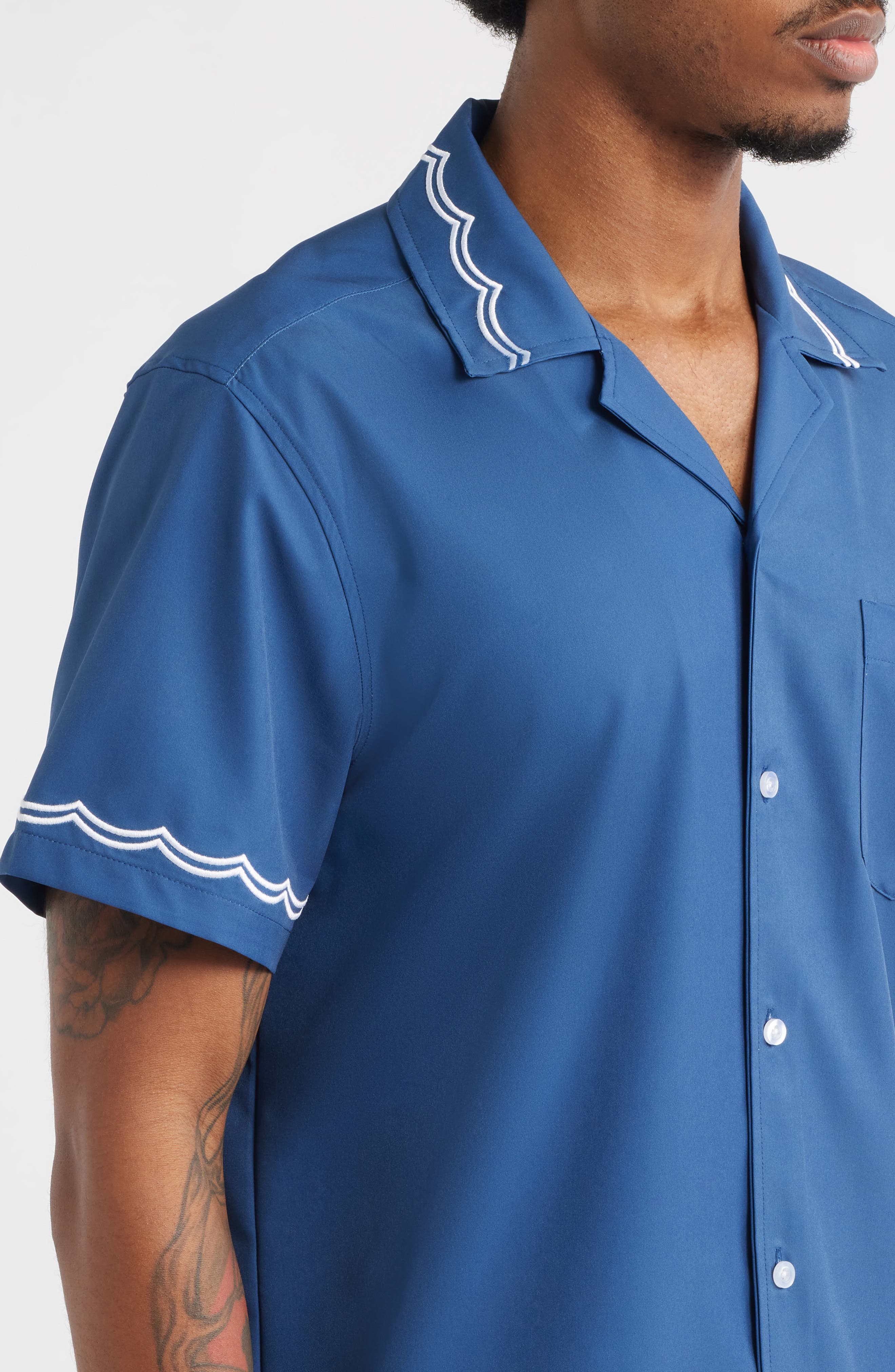 Blue Waves Performance Camp Shirt - image 2