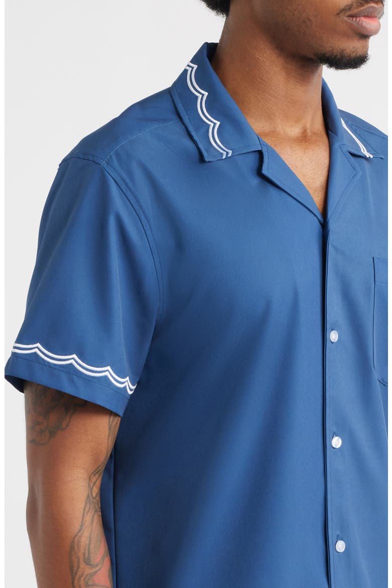 Blue Waves Performance Camp Shirt, Alternate, color, BLUE