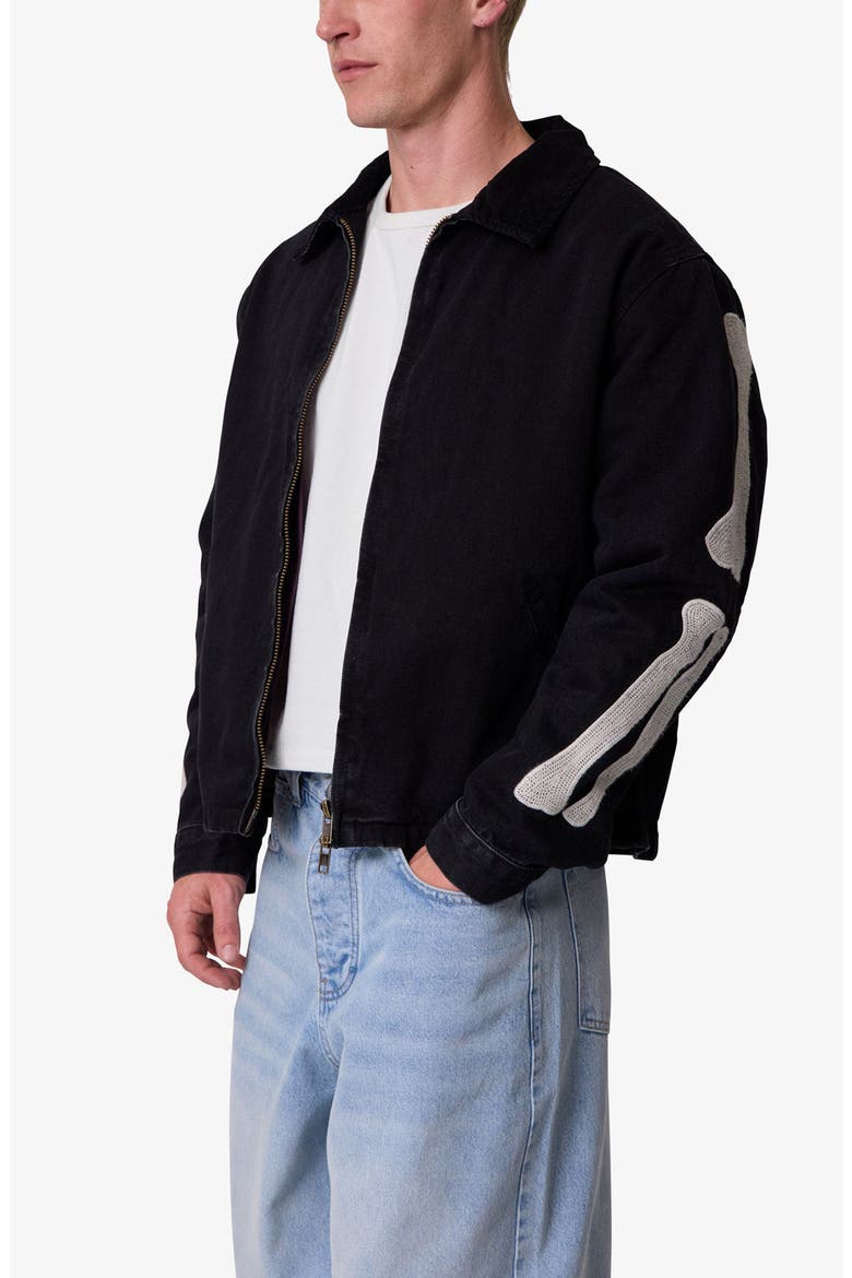 Skeleton Work Jacket, Alternate, color, BLACK
