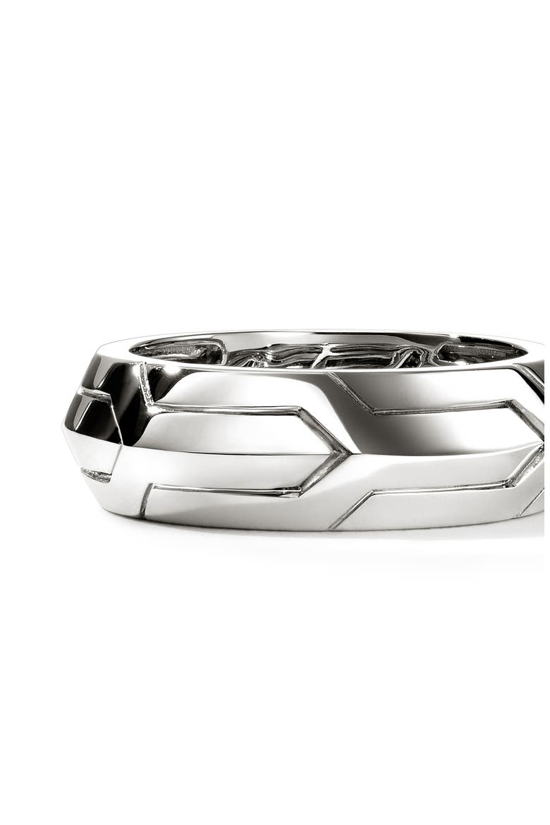 Icon 50 Sterling Silver Band, 7mm, Alternate, color, SILVER