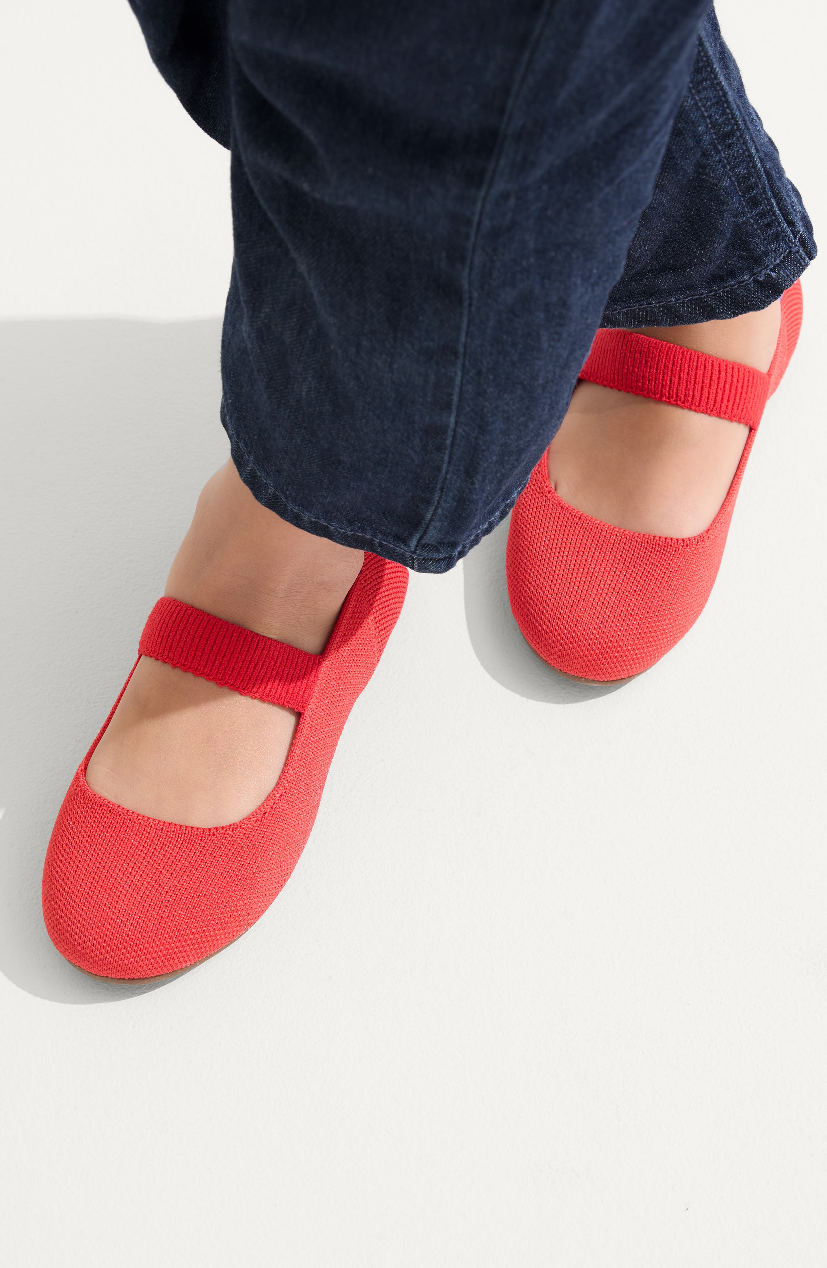 Kids' Mary Jane Flat, Alternate, color, GLAMOUR RED