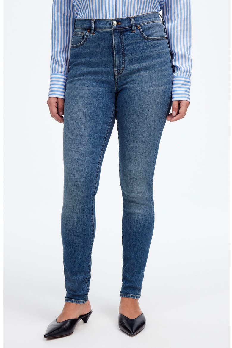 High Waist Skinny Jeans, Alternate, color, ROZ WASH