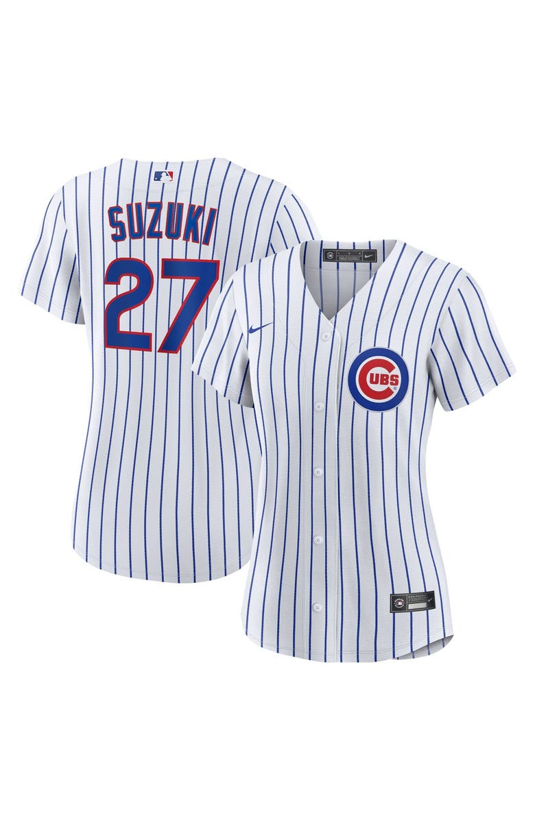Nike Women's Nike Seiya Suzuki White Chicago Cubs Home Replica Jersey, Alternate, color,
