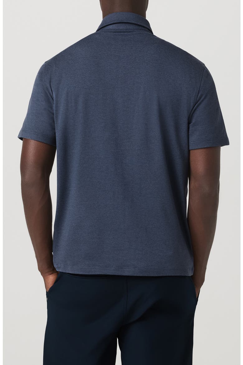 Ponto Short Sleeve Performance Button-Up Shirt, Alternate, color, AZURE HEATHER