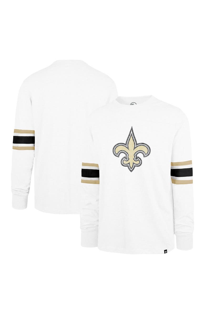 '47 Men's '47 White New Orleans Saints Gridiron Premier Brex Long Sleeve T-Shirt, Main, color, White