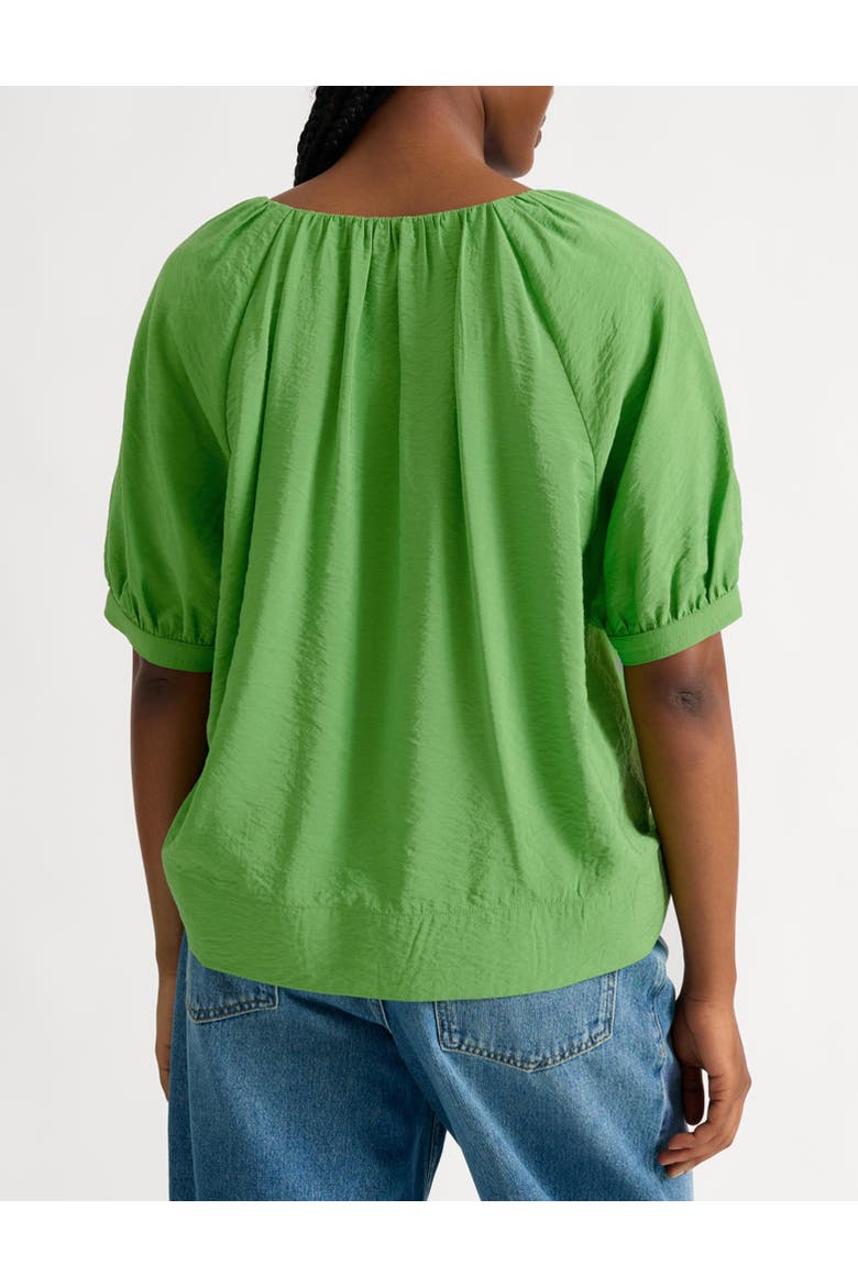 Air Flow V-Neck Gathered Top, Alternate, color, Green
