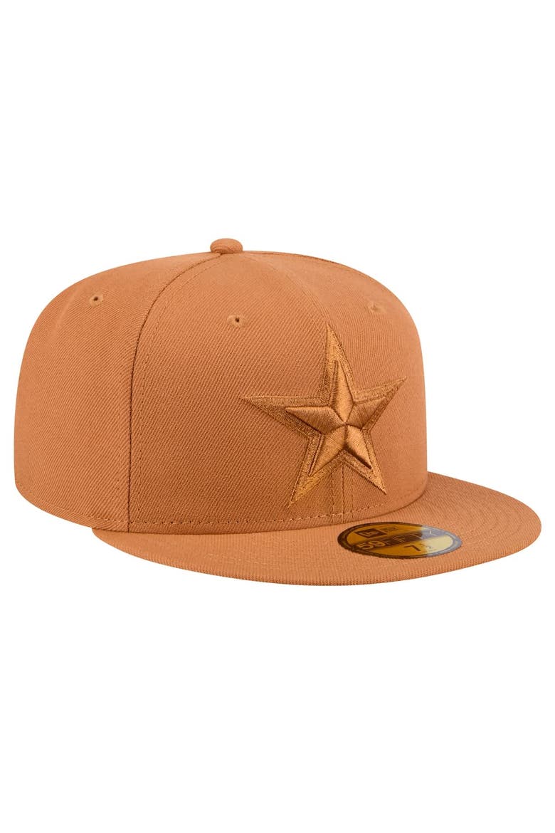 Men's New Era Brown Dallas Cowboys Tonal Color Pack 59FIFTY Fitted Hat, Alternate, color, Brown