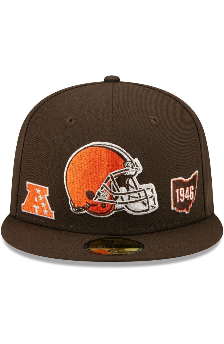 New Era Men's New Era Brown Cleveland Browns Identity 59FIFTY Fitted Hat, Alternate, color, 