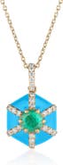 GOSHWARA Queen Hexagon Pendant Necklace
