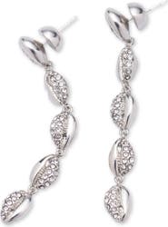 Classicharms Lucia Cascade Pavé Shell Drop Earrings