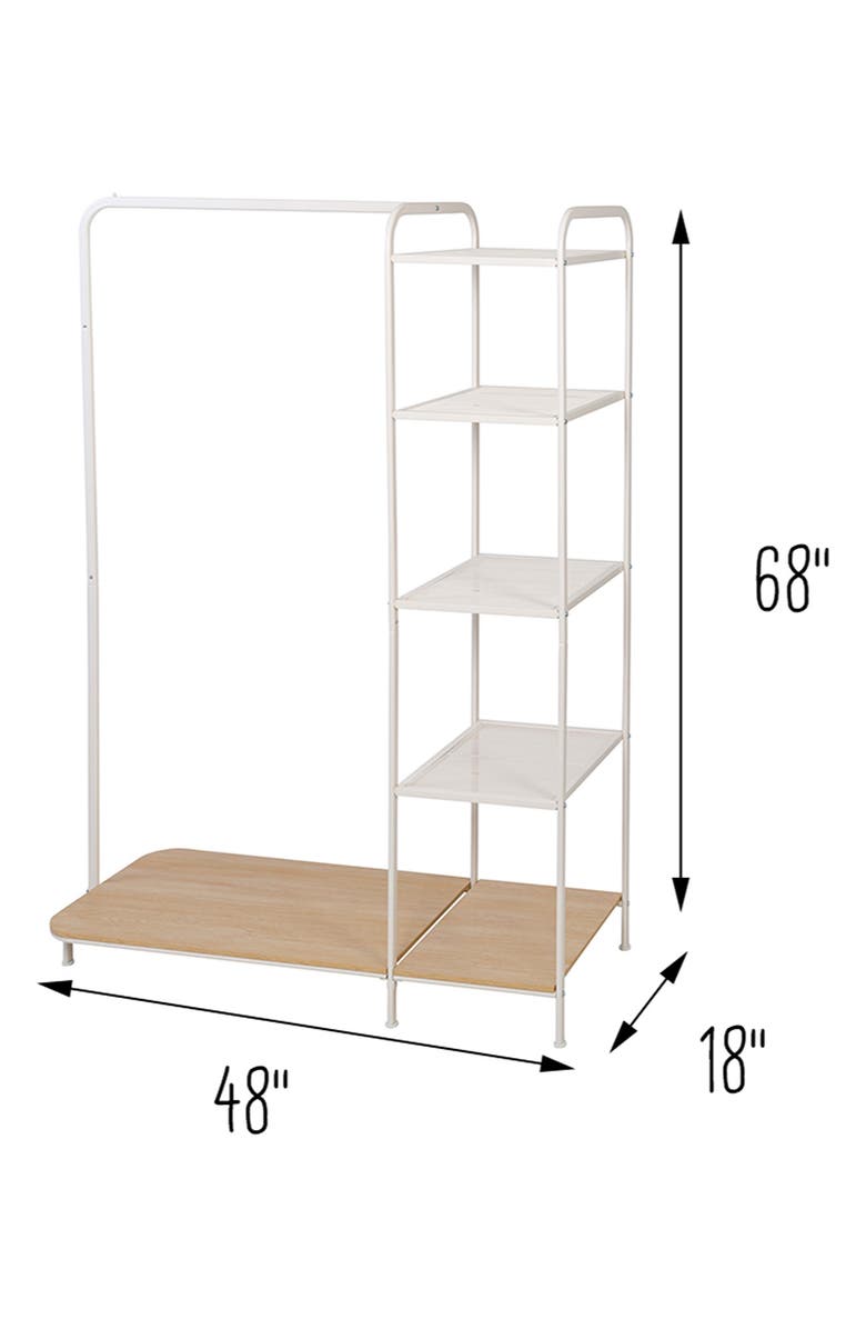 HONEY-CAN-DO Clothing Rack with Shelving Unit, Alternate, color,