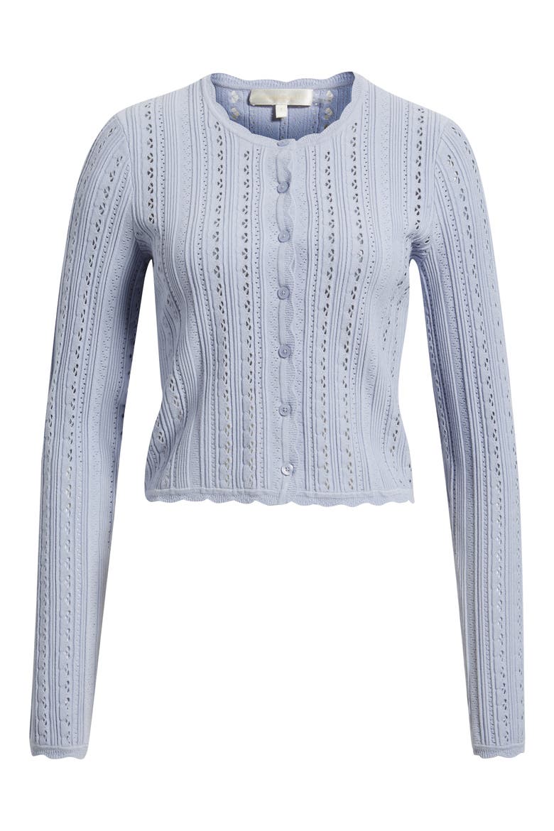 Peridot Pointelle Knit Cardigan, Alternate, color, MOON WASH