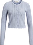 LoveShackFancy Peridot Pointelle Knit Cardigan