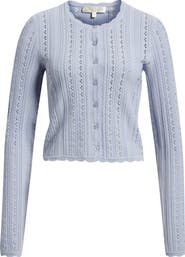 LoveShackFancy Peridot Pointelle Knit Cardigan