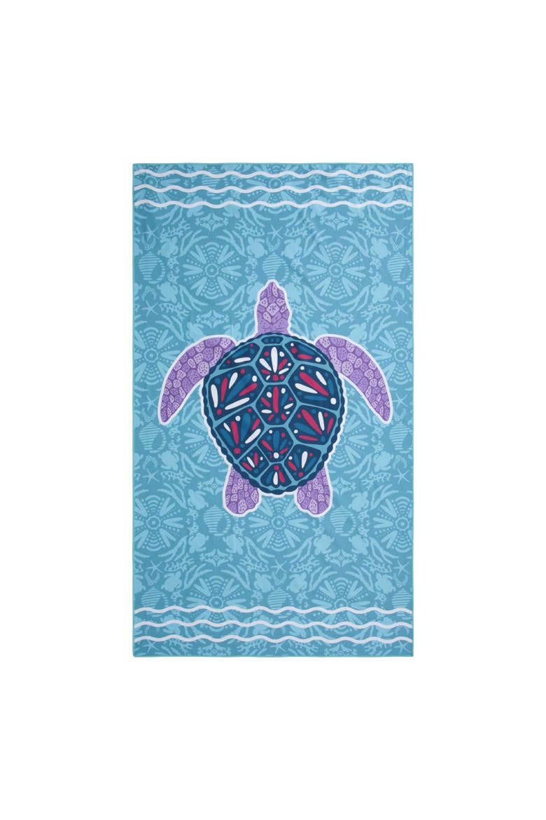 Childrens/Kids Turtle Microfiber Towel, Main, color, Mint