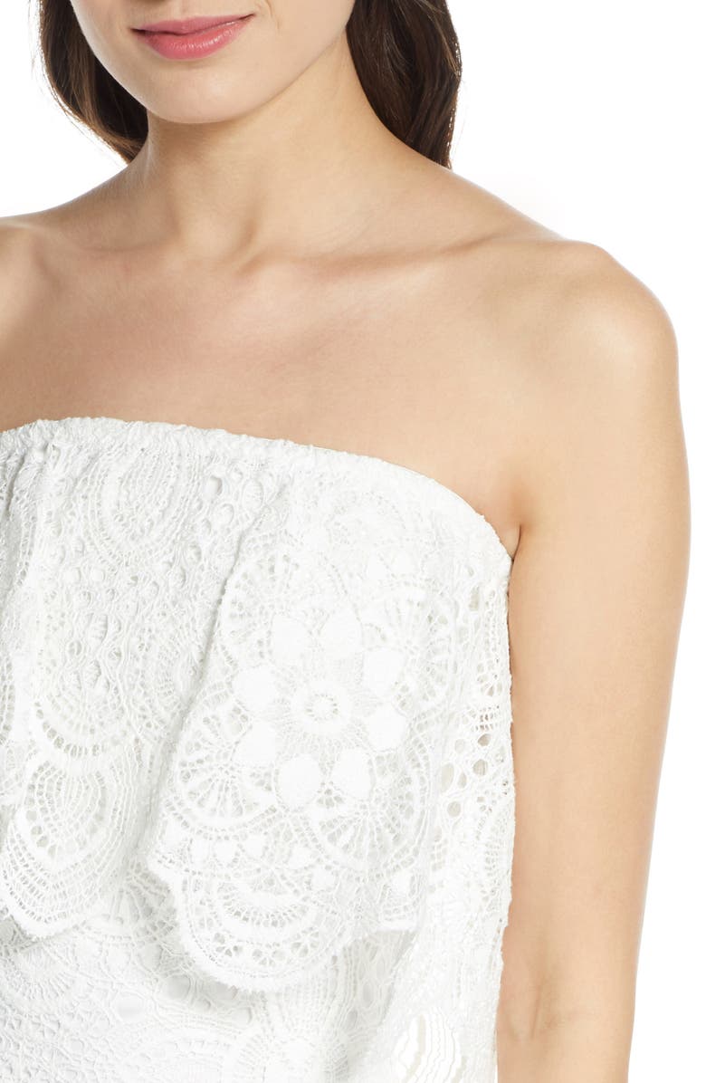 BB Dakota by Steve Madden BB Dakota A Lace of You Strapless Lace Minidress, Alternate, color, 