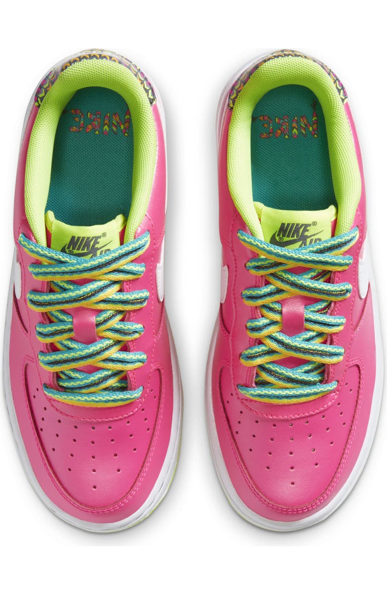 Nike Force 1 PS Zebra Print Sneaker, Alternate, color,