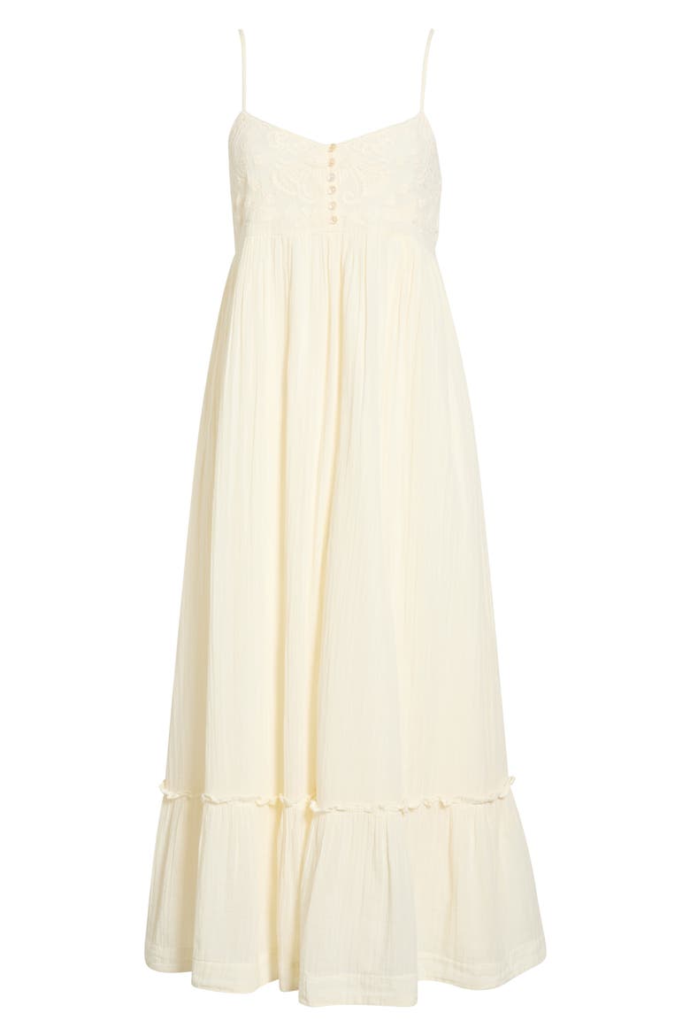 Embroidered Cotton Sundress, Alternate, color, CREAM