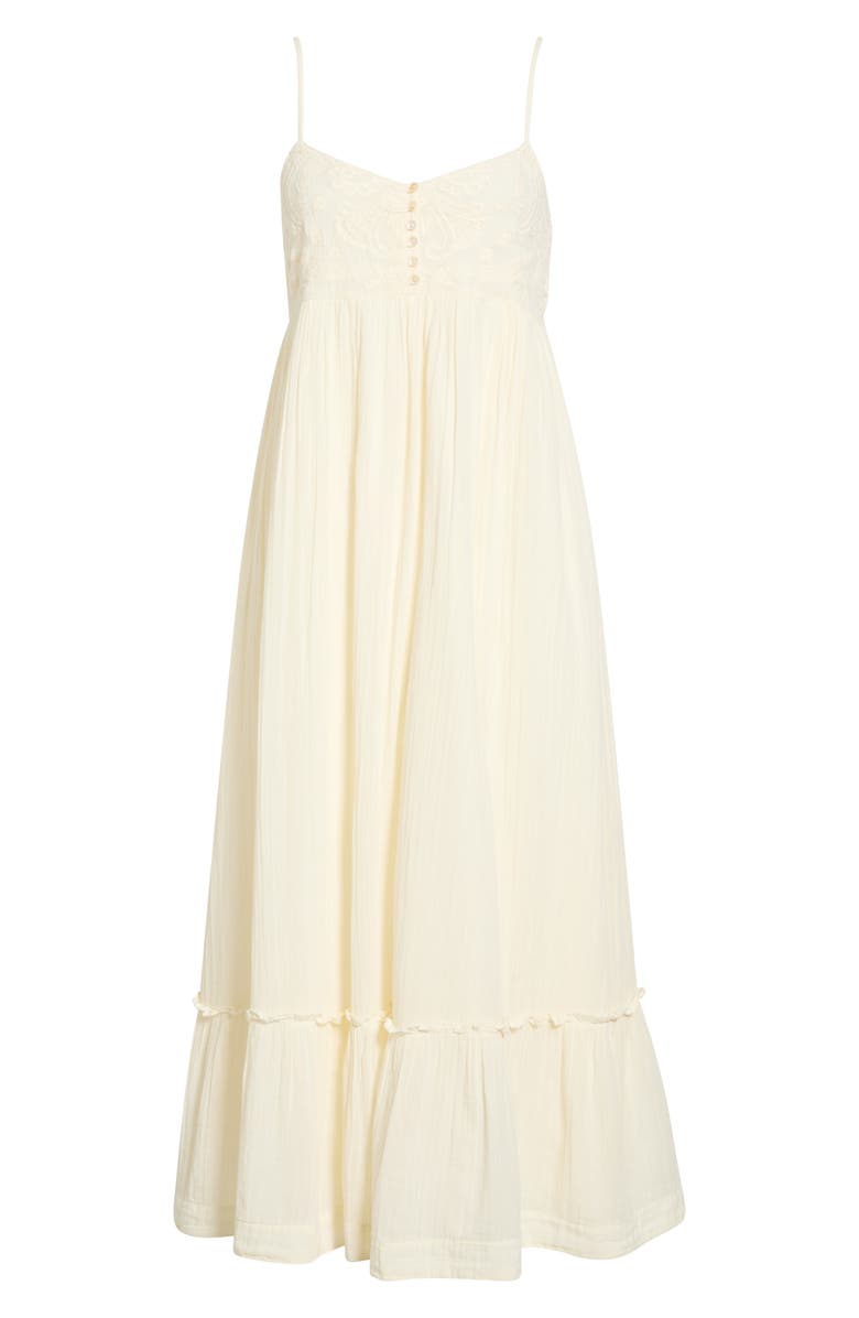 Lucky Brand Embroidered Cotton Sundress, Main, color, Cream
