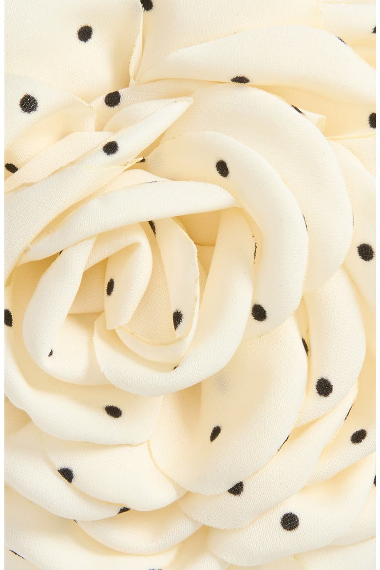Kennedy Polka Dot Rosette Claw Clip, Alternate, color, CREAM