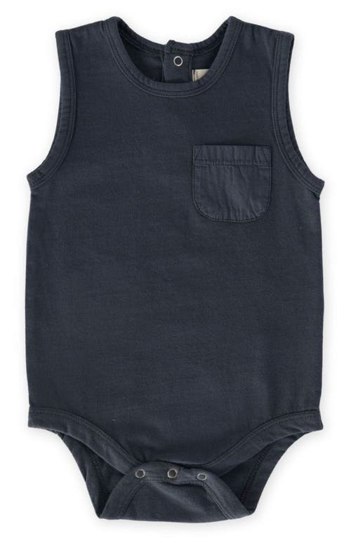 Pehr Kids'  Garment Dyed Tank Bodysuit In Blue