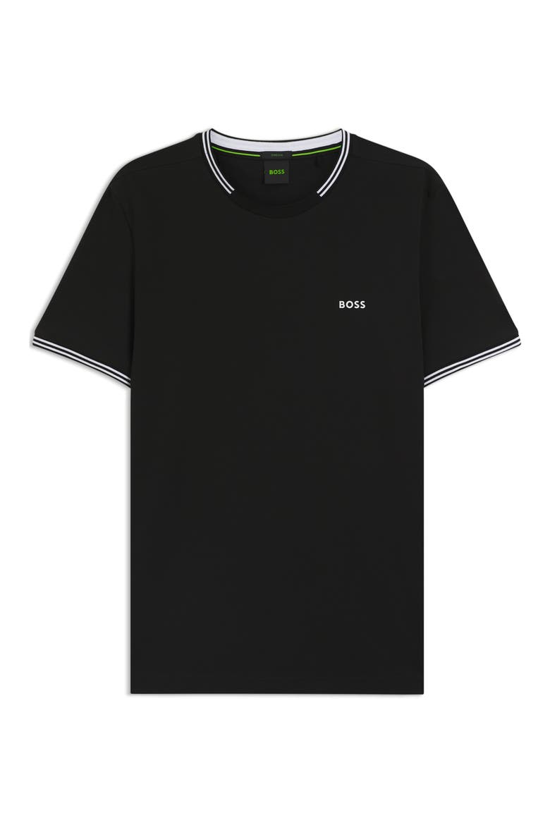 Taul Tipped Crewneck T-Shirt, Alternate, color, BLACK