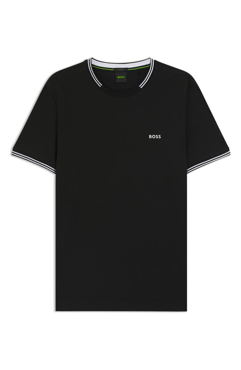 BOSS Taul Tipped Crewneck T-Shirt, Alternate, color, Black