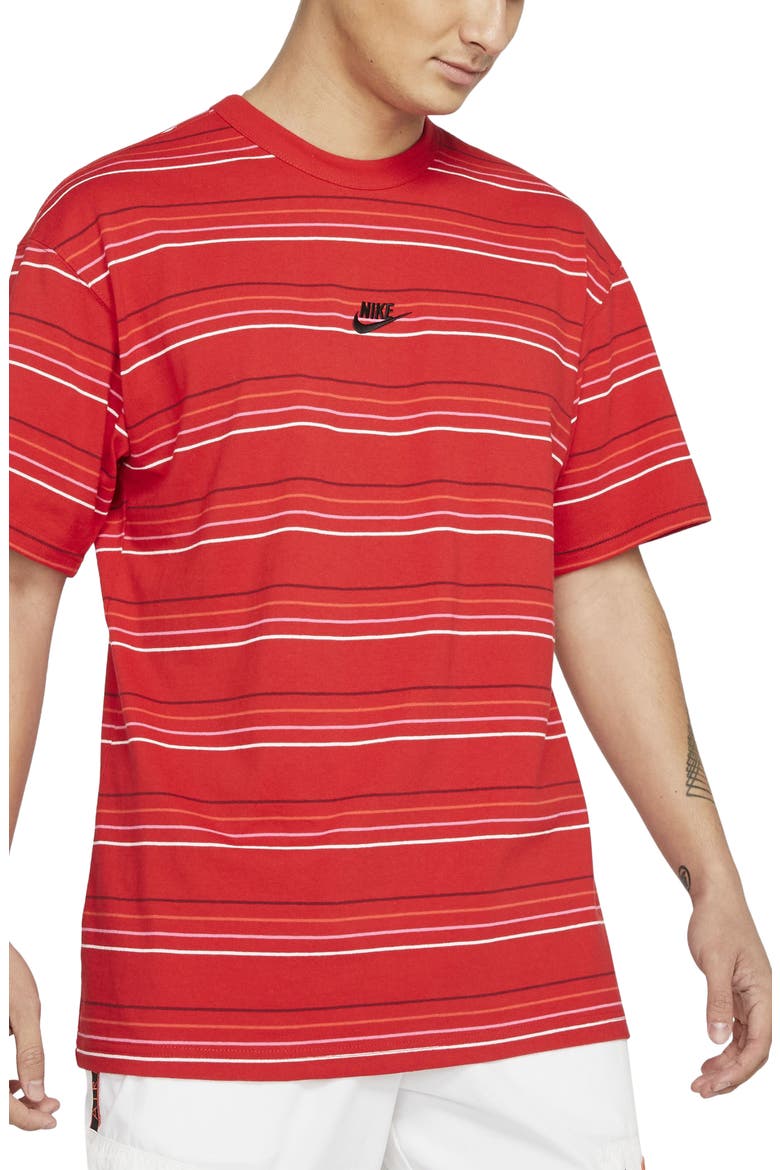 Logo Embossed T-Shirt, Main, color, UNIVERSITY RED
