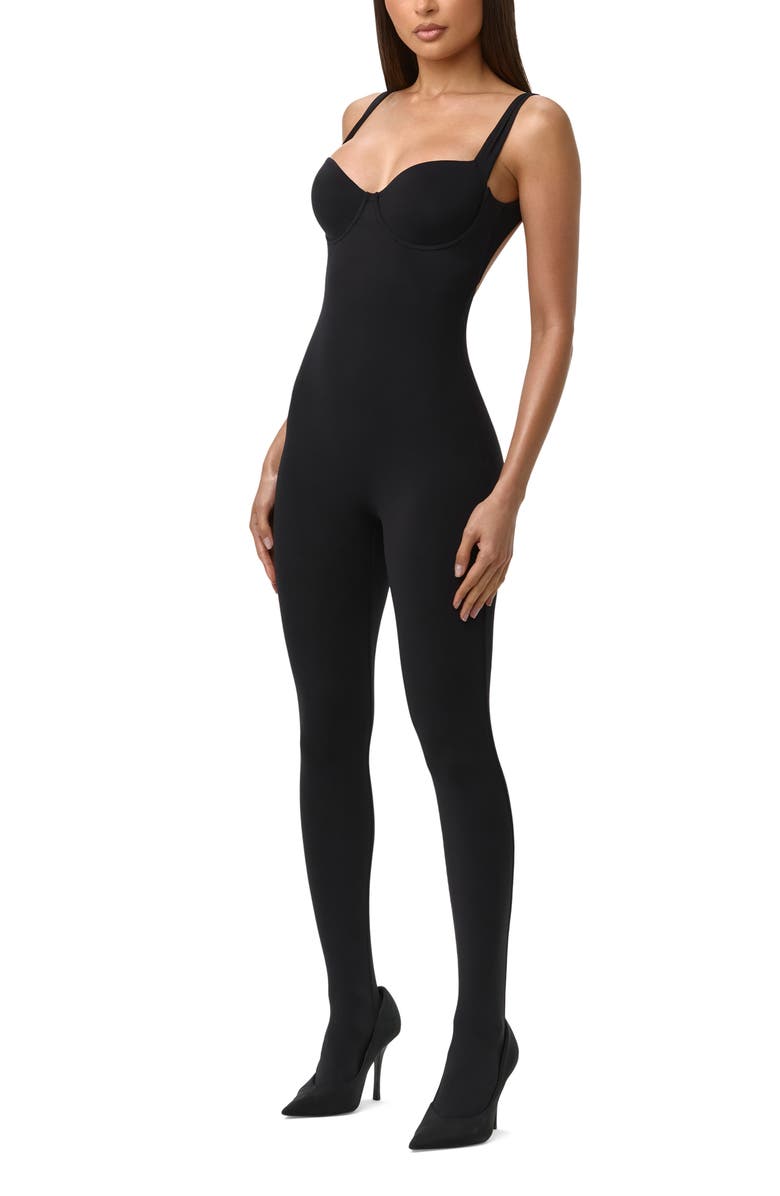 Naked Wardrobe Naked Tank Jumpsuit, Alternate, color, Black