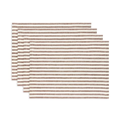 Linen Placemats - Amalfi Stripe, 14" x 19"