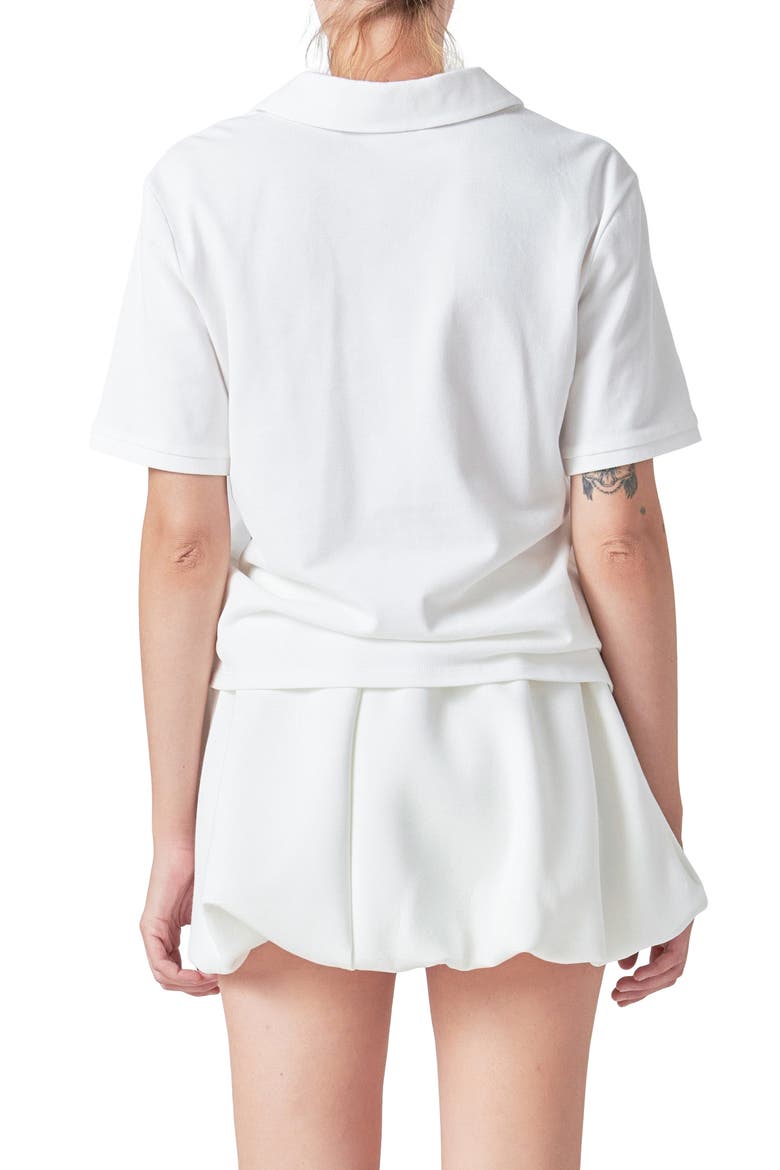 Cotton Piqué Polo, Alternate, color, WHITE