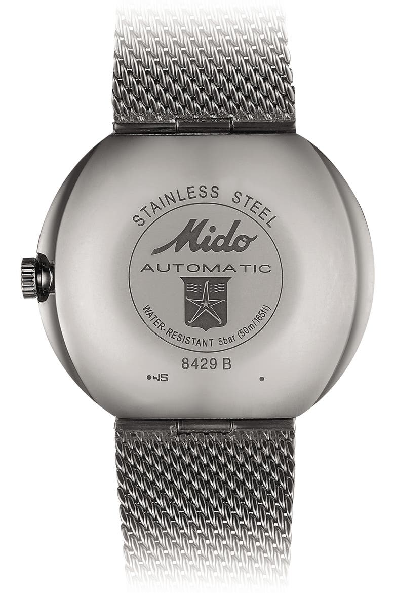 Commander Shade Mesh Strap Watch, Alternate, color, SILVER