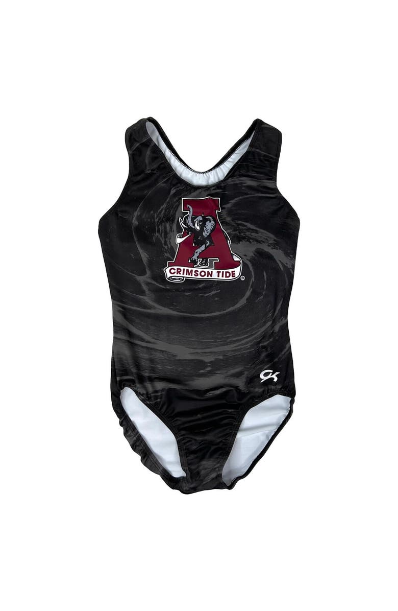 GK Elite Women's Black Alabama Crimson Tide Replica Gymnastics Racerback Leotard, Alternate, color, 