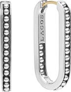 LAGOS Signature Caviar Linear Hoop Earrings