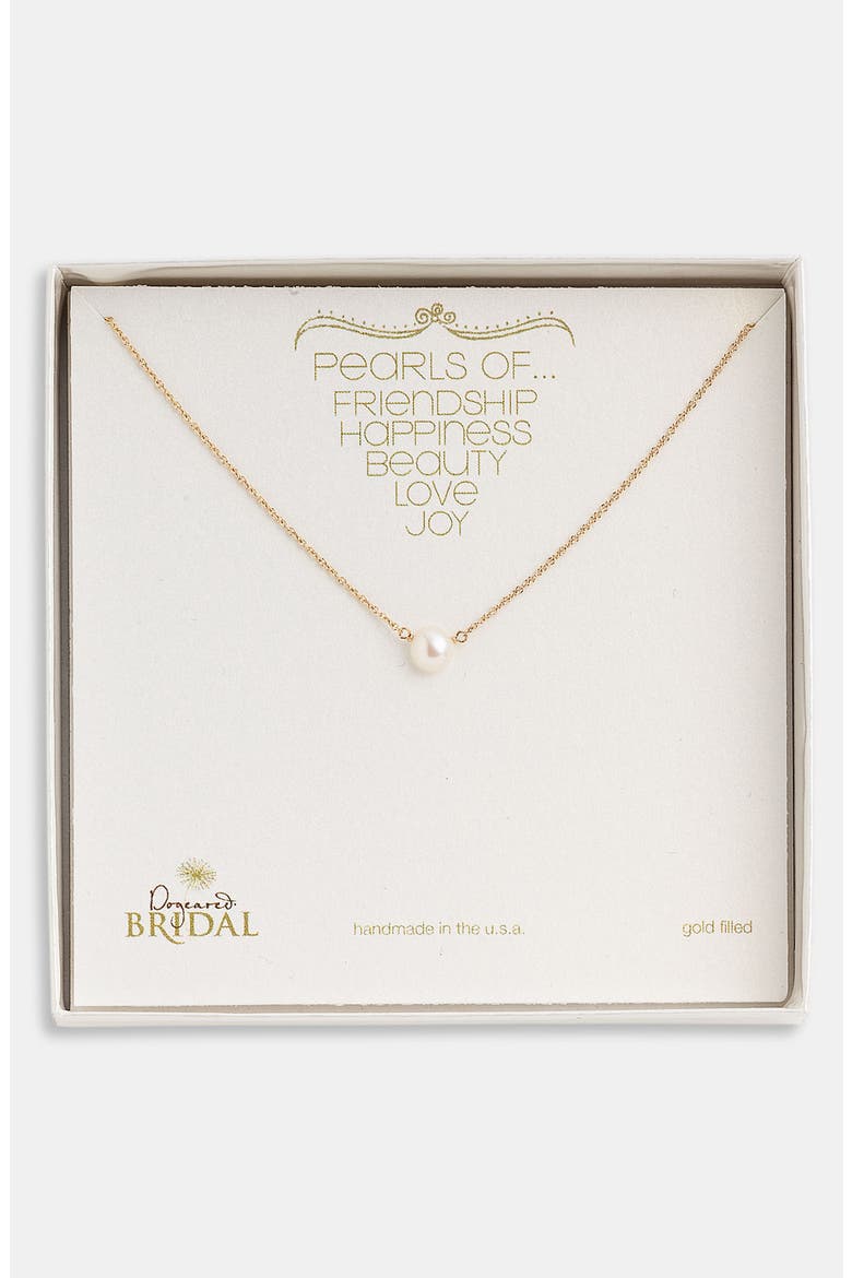 'Pearls of...' Pendant Necklace, Alternate, color, GOLD DIPPED