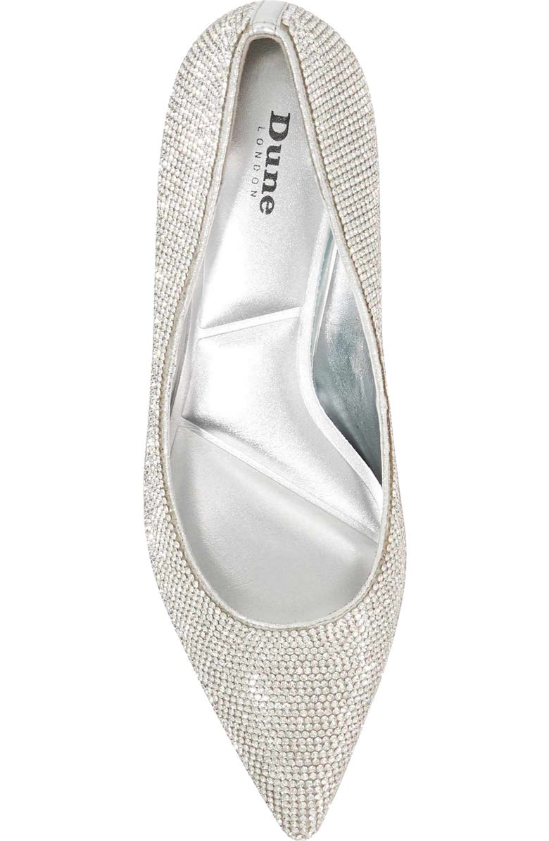 Dune London Bellas Pointed Toe Pump, Alternate, color, Silver