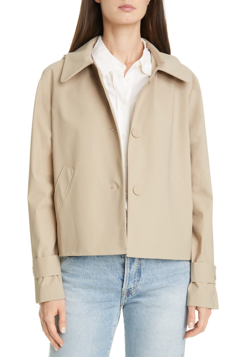 Harris Wharf London Hooded Crop A-Line Jacket, Main, color,