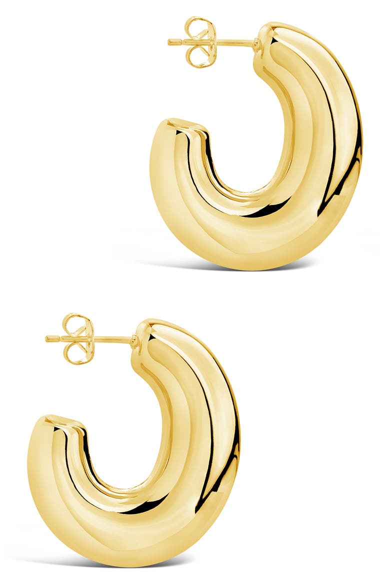 Avril Hoop Earrings, Alternate, color, GOLD