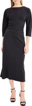 Maggy London High Neck Midi Dress