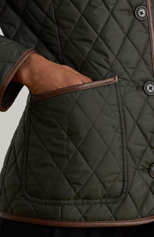 Ralph Lauren Lauren Quilted Jacket In Gray