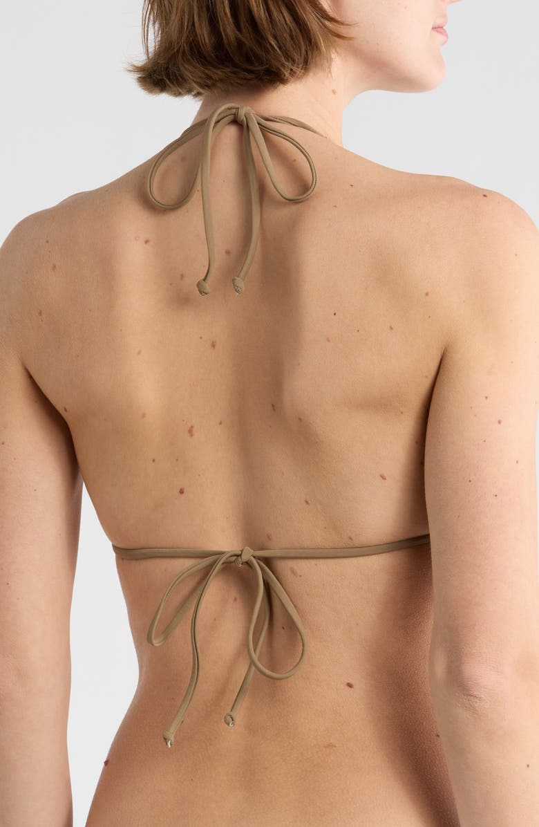 free-est by Free People Printed Mika Triangle Bikini Top, Alternate, color, Neutral Combo