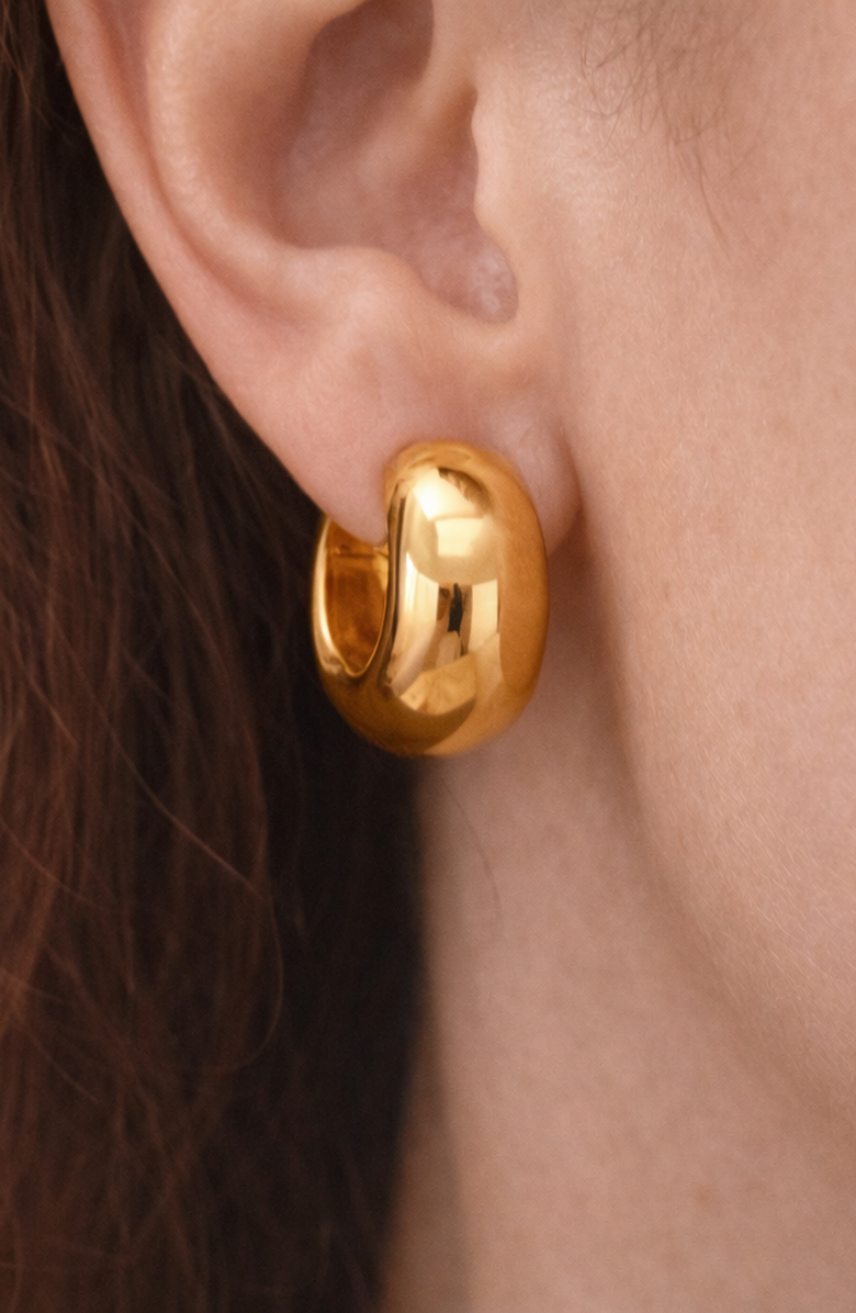 Kellery Sculptural Sphere Stud Earrings, Alternate, color, Gold-Tone